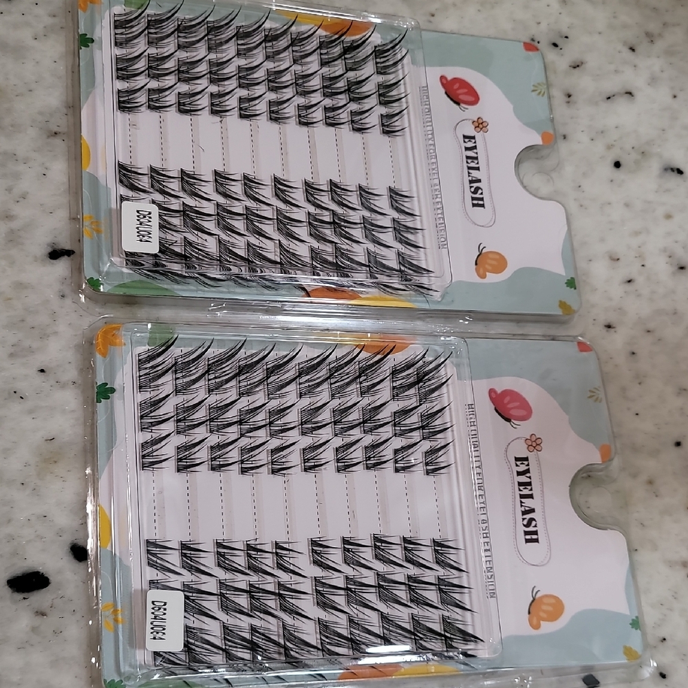 Eyelash Extension Segments 2 Boxes Black Wispy
